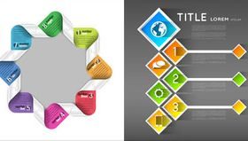 Stylish Step Backgrounds 6 vector