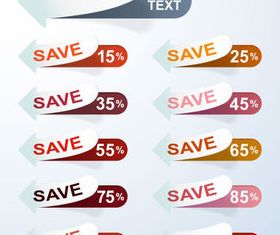 Discounts sale sticker vector