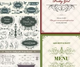 classic border pattern vectors