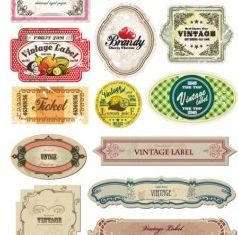 bottle labels and stickers vector