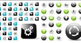 web square icon design vectors