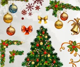 christmas decorative elements 01 Illustration vector