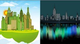 Cityscapes Backgrounds 3 vector