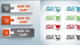 Add to Card Web Buttons vector