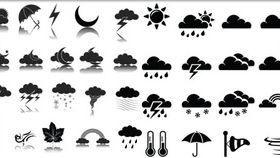 Black Weather Icons 2 creative vector