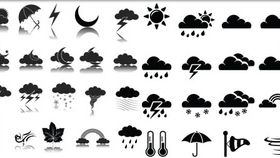 Black Weather Icons 2 creative vector