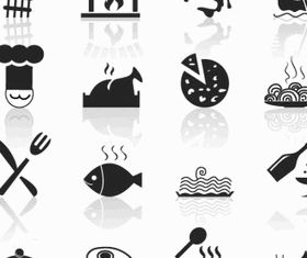 Food and Restaurant icons vector