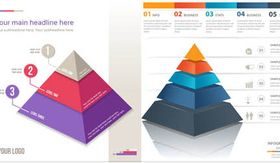 Infographics Piramid Backgrounds vector