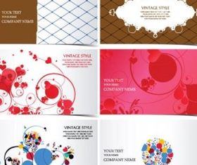 business card template pattern vectors material