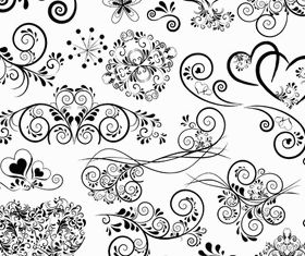 Floral Ornaments Elements 4 vectors graphic