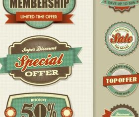 retro label design 04 vector