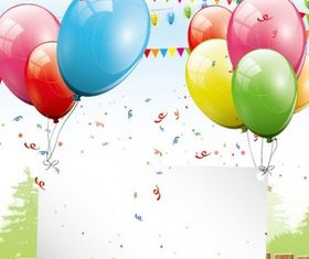 balloon card 04 vector