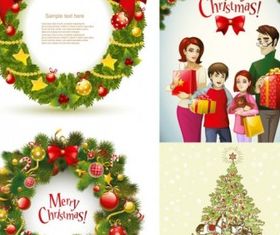 beautiful christmas wreath Illustration vector
