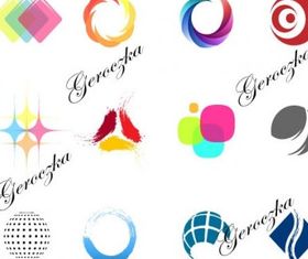 simple color logo design vector