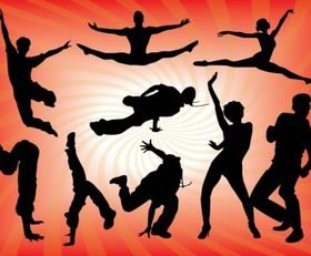 Dancing People Graphics vectors material
