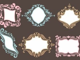 ornamental frame set vector material
