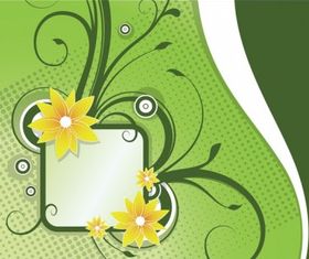 Floral Announcement Set vector