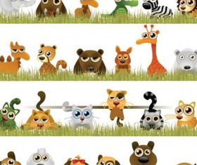 interesting little animals vector material