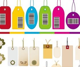 tag graphic set vector