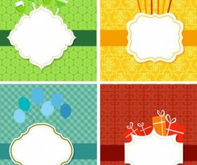 Party frame set vector