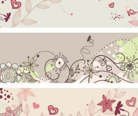 fashion cute bird flowers 2 vectors material