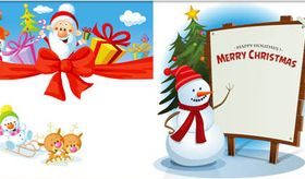 Christmas Backgrounds 3 vectors material