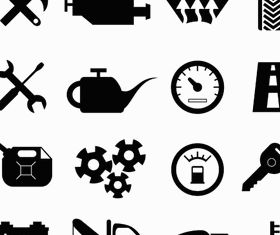 Black Car Service Icons vector