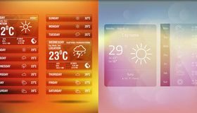 Weather Wigets Backgrounds 2 vector