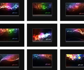 Colorful light cards vector