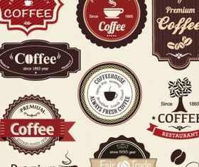 Coffee Labels graphic design vector