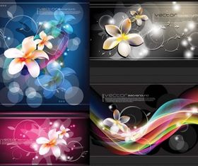 flowers and beautiful background design vectors