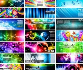brilliant light effects dynamic business cards 02 vector graphic