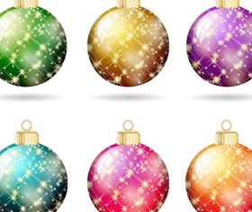 Christmas Shiny Balls creative vector