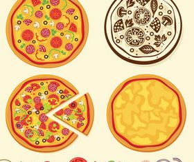 Pizz icons design vectors