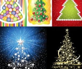 beautiful christmas tree vector
