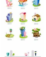 cartoon clip art house vector