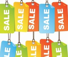 Colourful Sale Tags Illustration vector