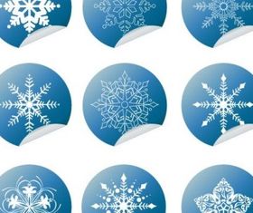 Snowflake Winter Set Vector design
