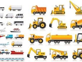 Transport Vehicle Icons Vector Illustration