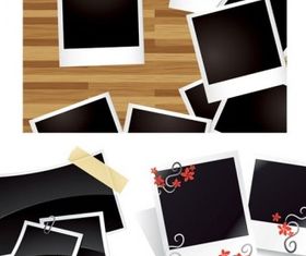 blank photo paper set vector