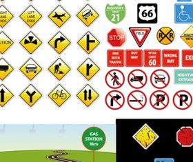 School traffic warning signs design vector free download