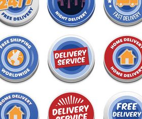 Delivery Color Symbols set vector