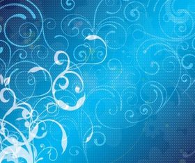 Blue Floral Background vector