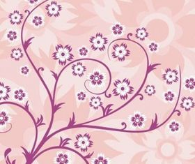 Abstract Floral Background Pink vector