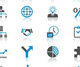 Business Blue Icons 2 creative vector