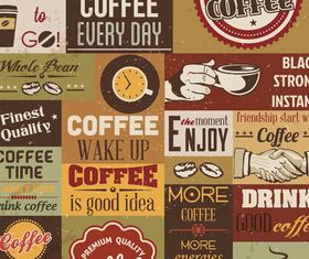 Retro Coffee Symbols vector