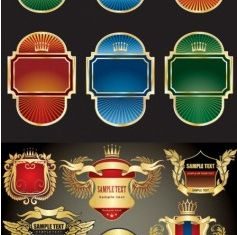 gorgeous label vector graphics