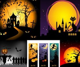 halloween horror cartoon illustrators vector