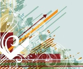 Abstract Swirl Floral Design Background vector graphic