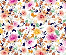 Flowers Seamless Pattern Element set vector